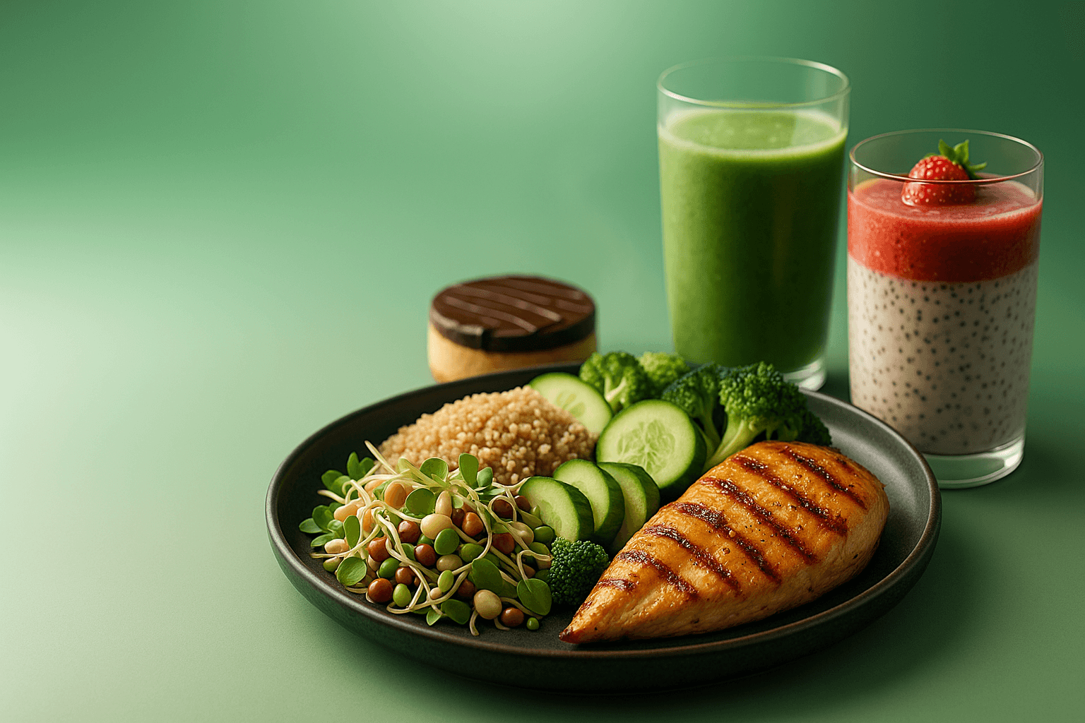 Delicious healthy meals with smoothies